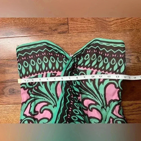 MILLY OF NEW YORK SILK STRAPLESS MAXI DRESS SZ 2 - Picture 11 of 14